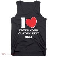 I Heart Love Custom Text Personalize Tank Top thumb 0