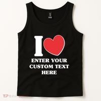 I Heart Love Custom Text Personalize Tank Top thumb 2