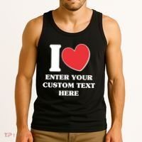 I Heart Love Custom Text Personalize Tank Top thumb 3