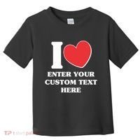 I Heart Love Custom Text Personalize Toddler T-Shirt thumb 0