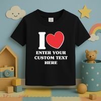 I Heart Love Custom Text Personalize Toddler T-Shirt thumb 3