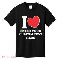 I Heart Love Custom Text Personalize Kids T-Shirt thumb 0