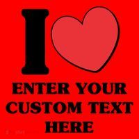 I Heart Love Custom Text Personalize Santa Hat thumb 1
