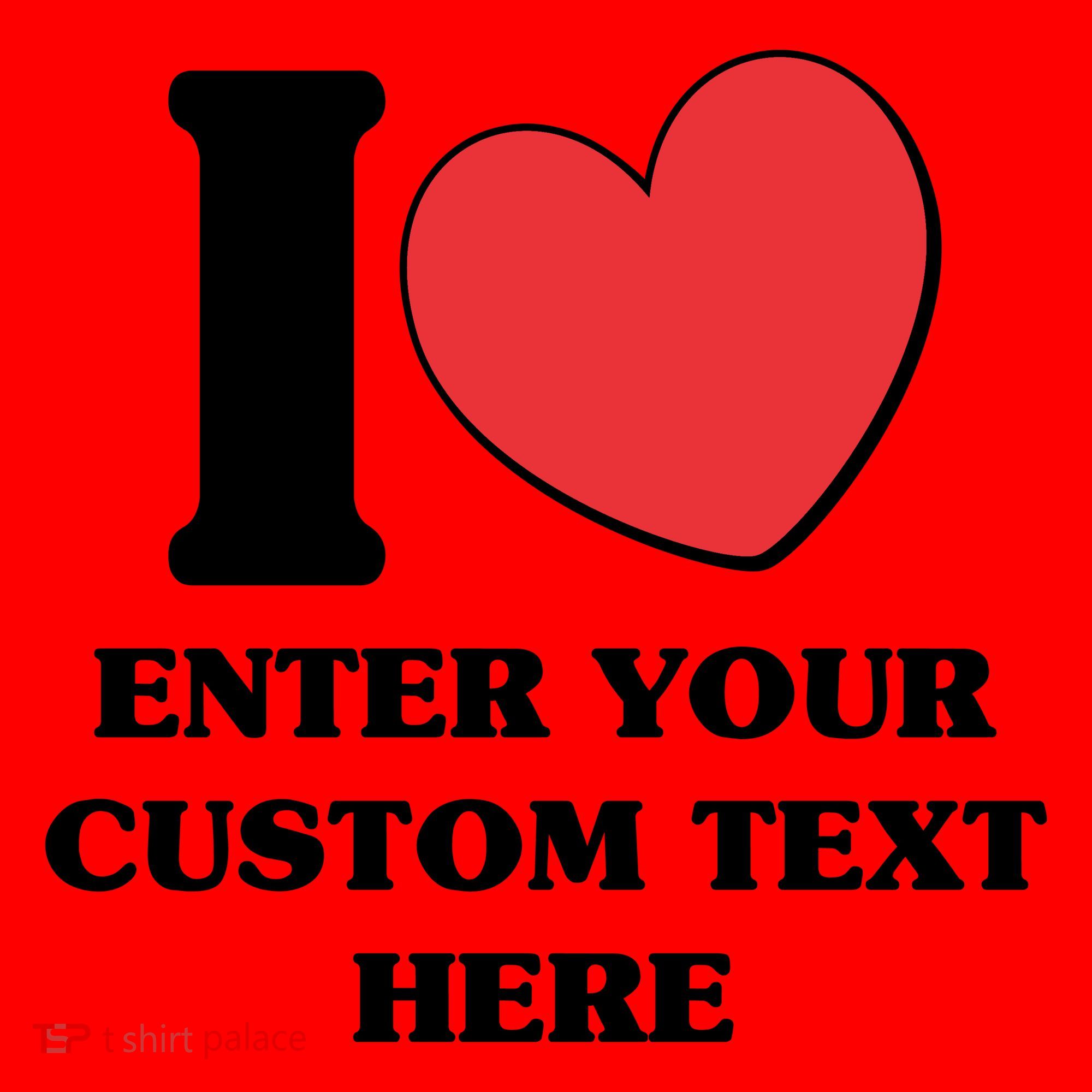 I Heart Love Custom Text Personalize Santa Hat