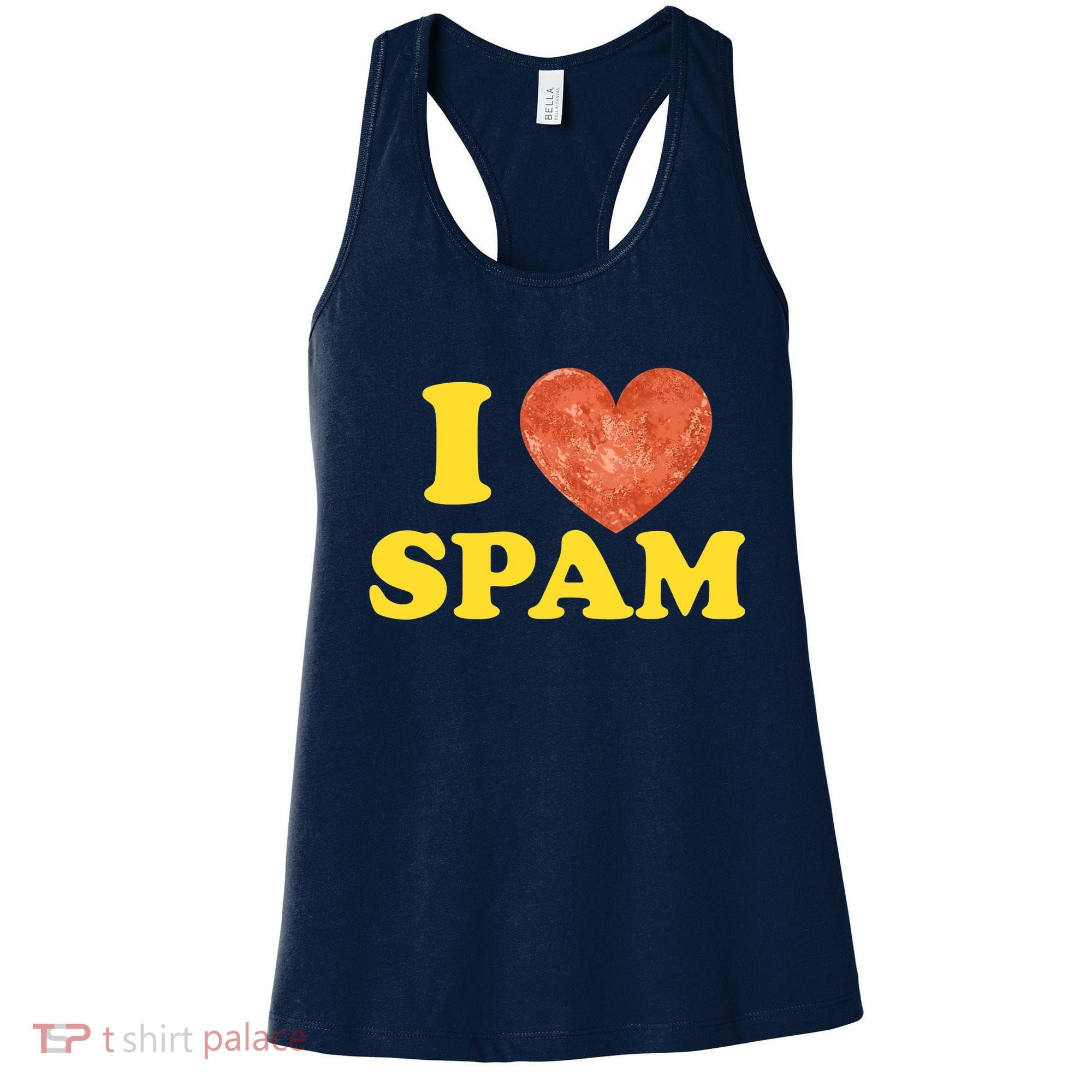 I Heart Love Spam Canned Cooked Pork Food Lover Spam Women's Tank Top