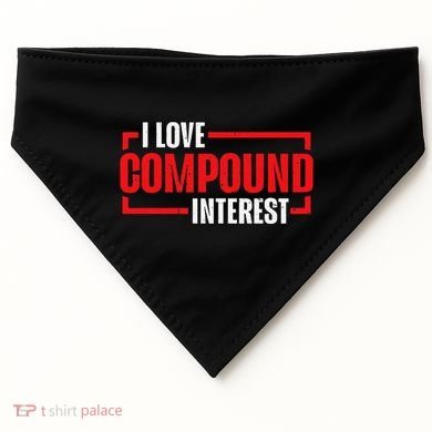 I Heart Love Compound Interest USA-Made Doggie Bandana