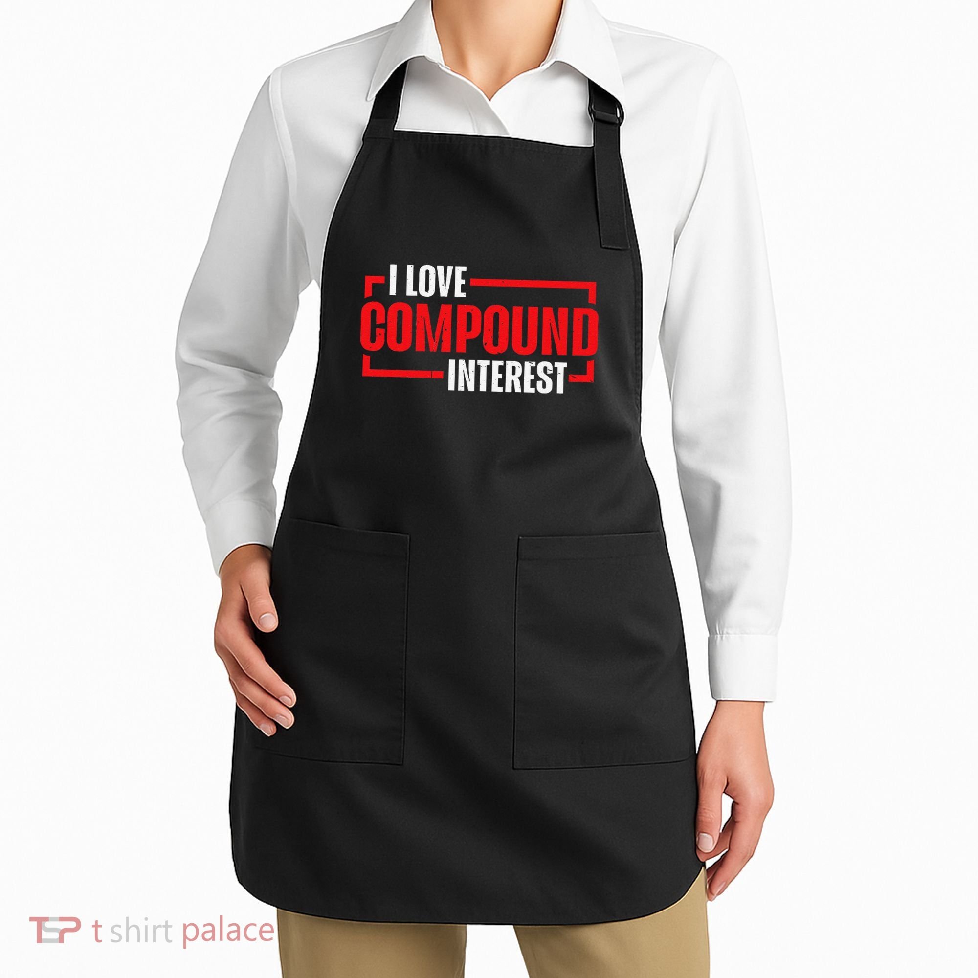 I Heart Love Compound Interest Apron