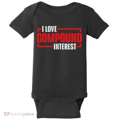 I Heart Love Compound Interest Baby Bodysuit