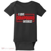 I Heart Love Compound Interest Baby Bodysuit thumb 0