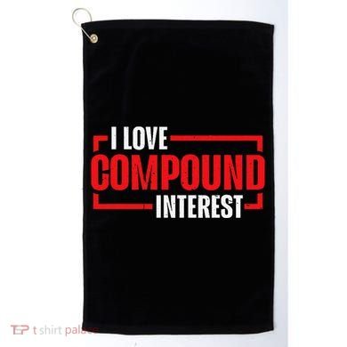 I Heart Love Compound Interest Golf Towel