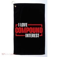 I Heart Love Compound Interest Golf Towel thumb 0