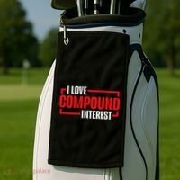 I Heart Love Compound Interest Golf Towel thumb 2