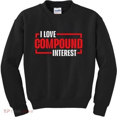 I Heart Love Compound Interest Kids Sweatshirt