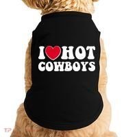 I Heart Love Hot Cowboys Doggie Tank thumb 0