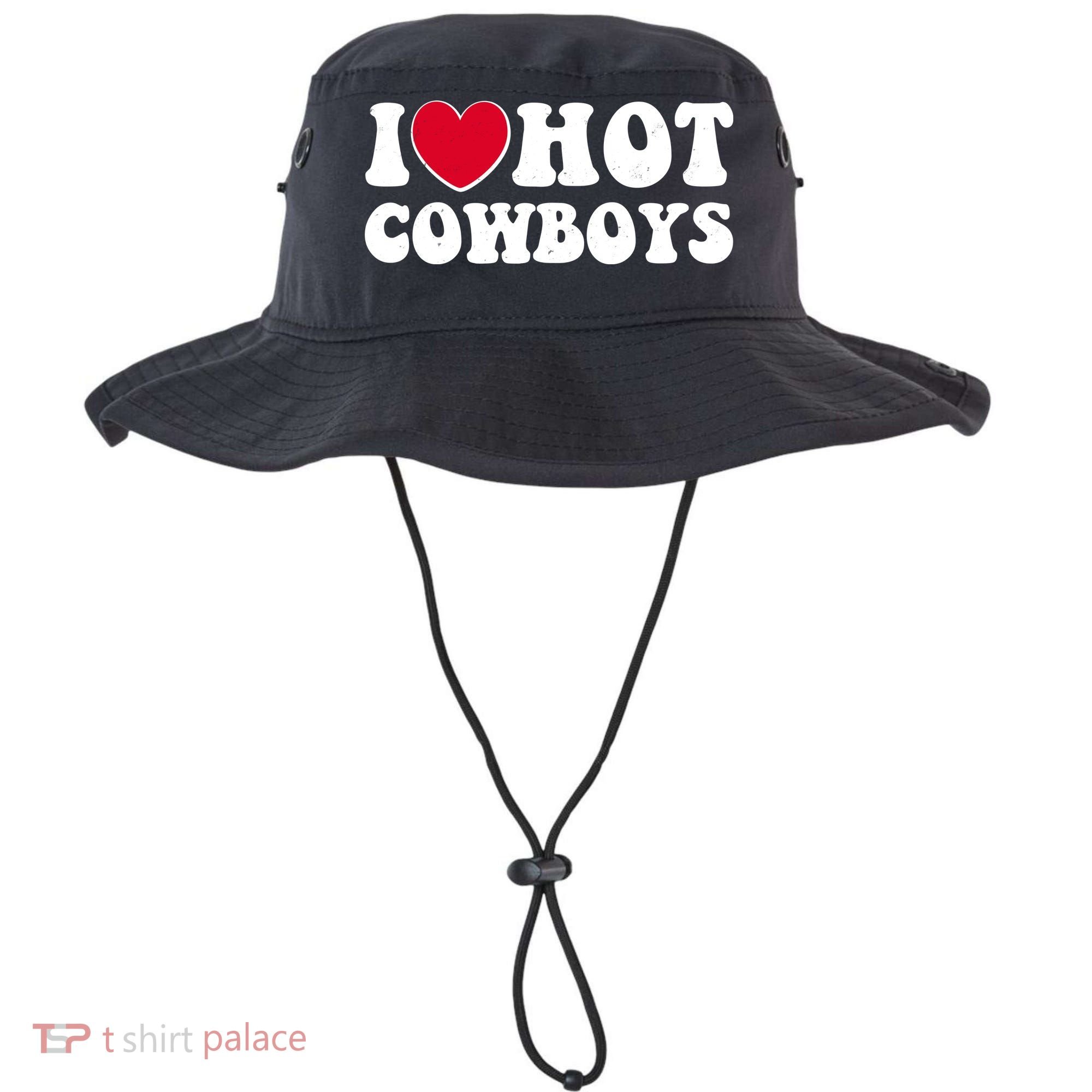 I Heart Love Hot Cowboys Bucket Hat