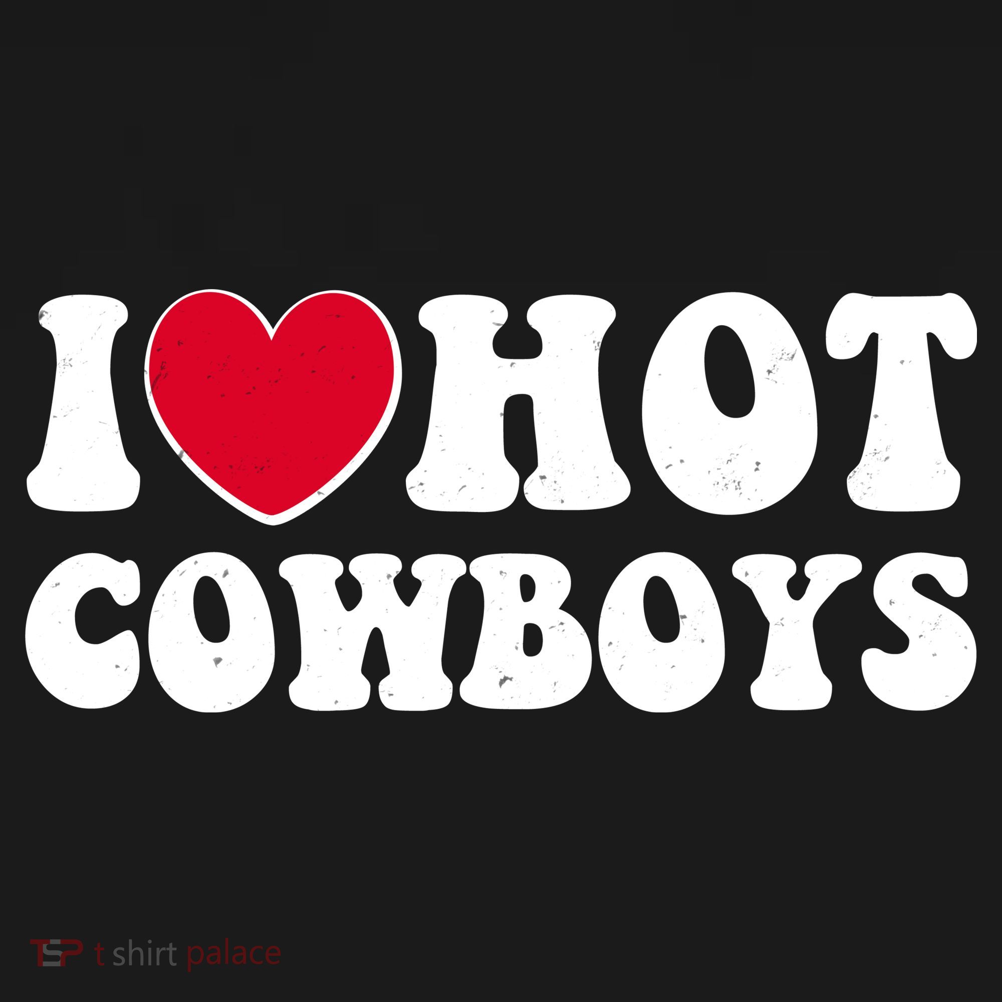 I Heart Love Hot Cowboys Ornament
