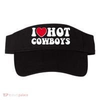I Heart Love Hot Cowboys Visor thumb 0
