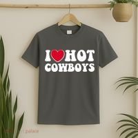 I Heart Love Hot Cowboys T-Shirt thumb 2