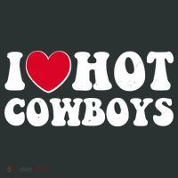 I Heart Love Hot Cowboys Mousepad thumb 1