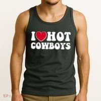 I Heart Love Hot Cowboys Tank Top thumb 3