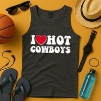 I Heart Love Hot Cowboys Tank Top thumb 4