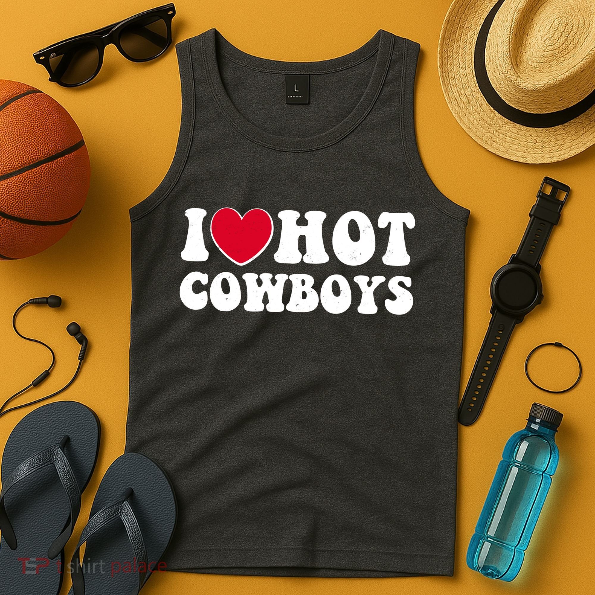I Heart Love Hot Cowboys Tank Top