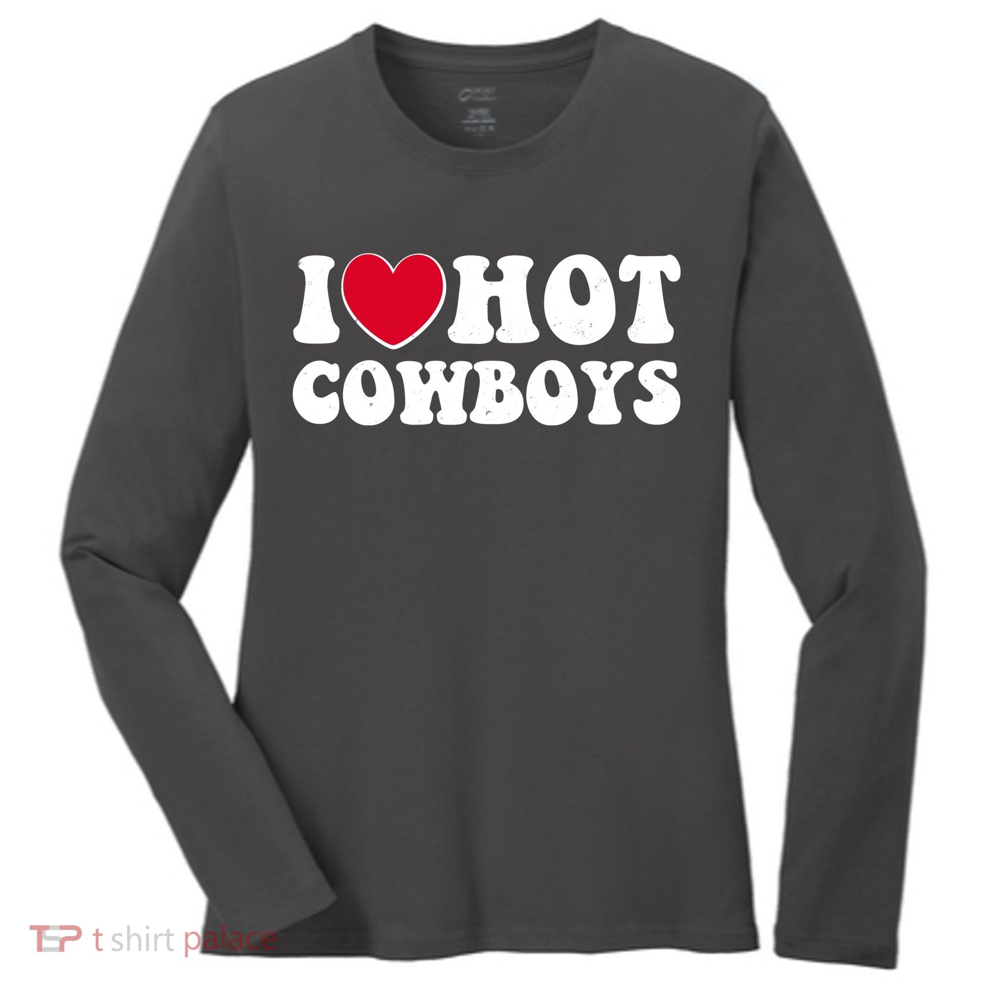 I Heart Love Hot Cowboys Women's Long Sleeve Shirt