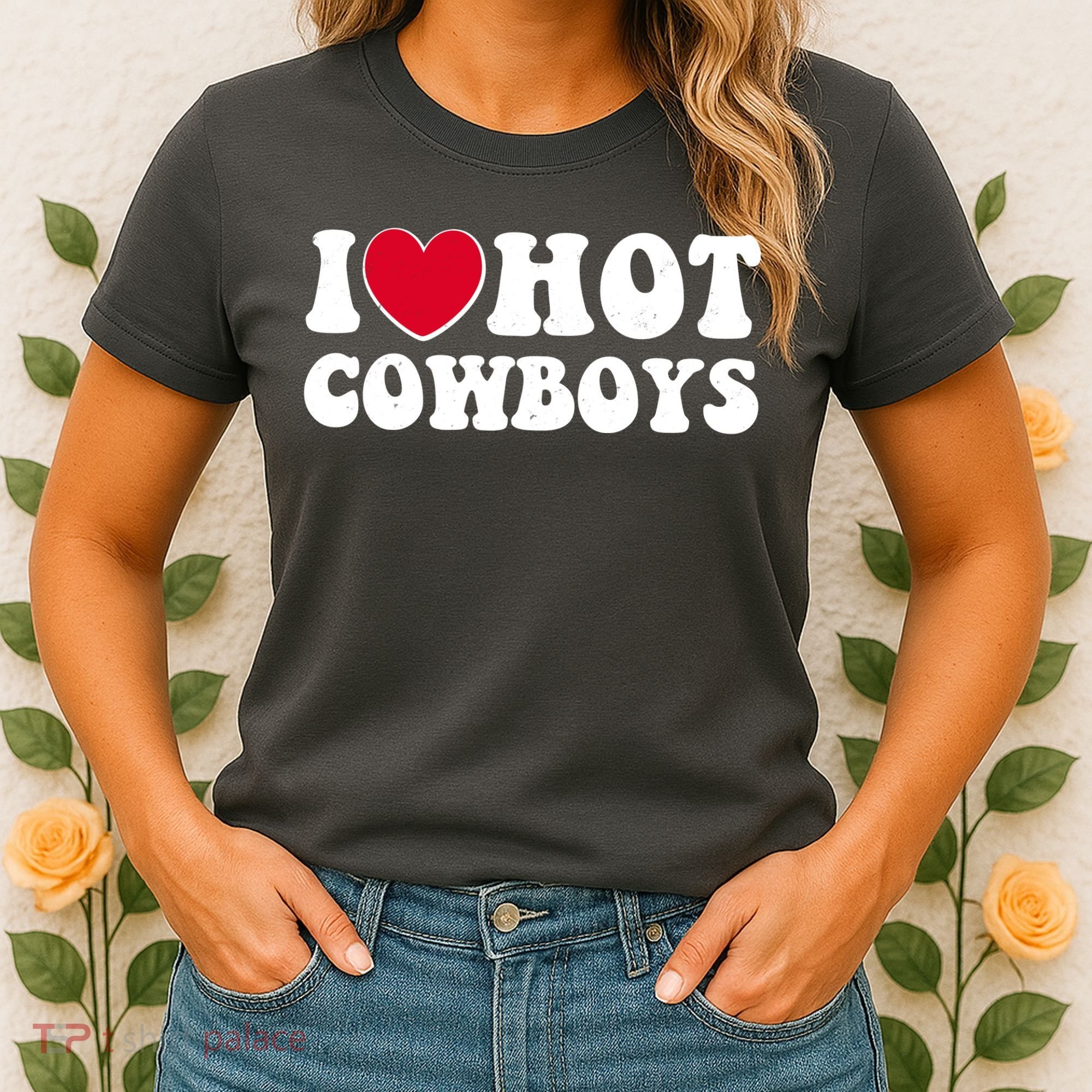 I Heart Love Hot Cowboys Women's T-Shirt