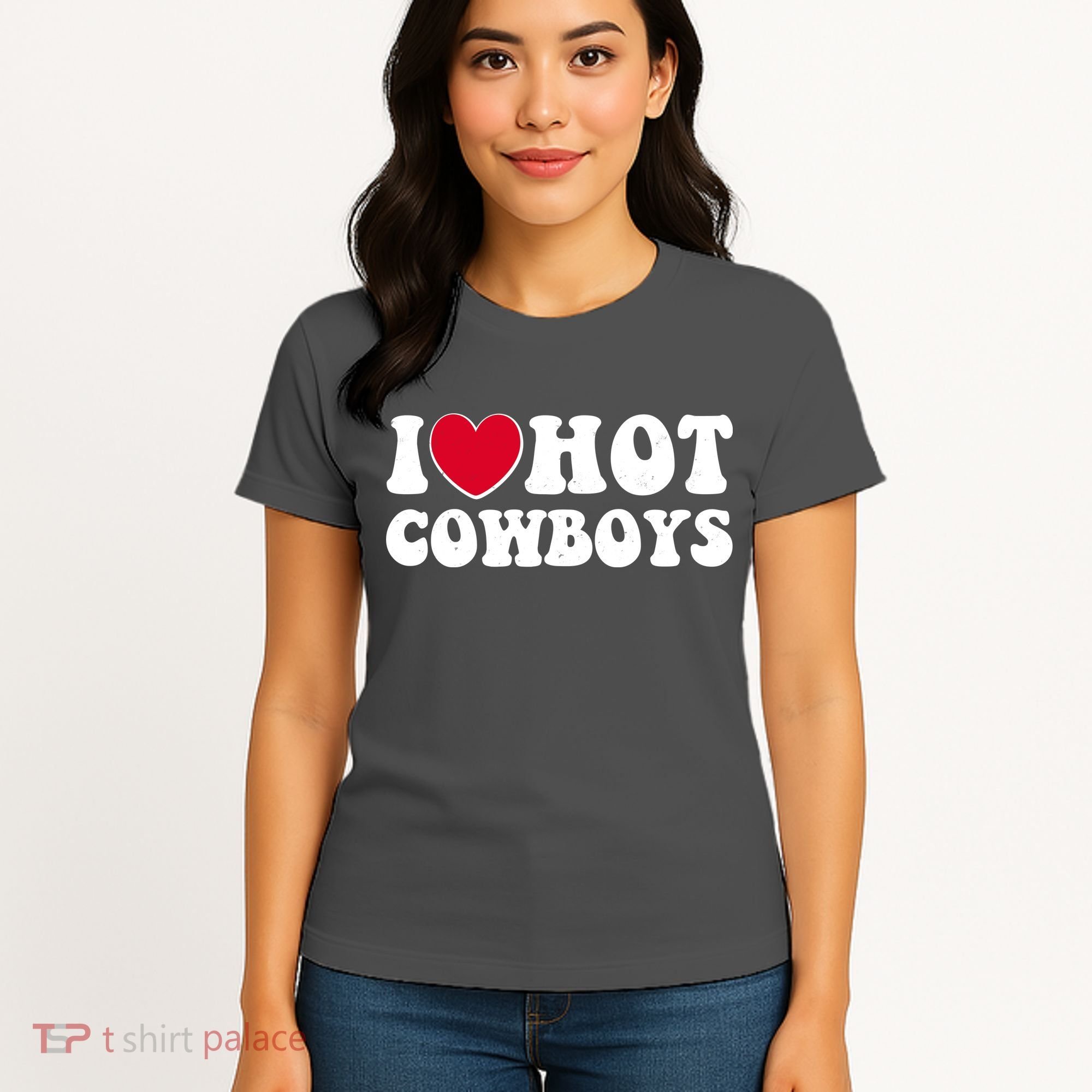 I Heart Love Hot Cowboys Women's T-Shirt