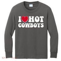 I Heart Love Hot Cowboys Kids Long Sleeve Shirt thumb 0