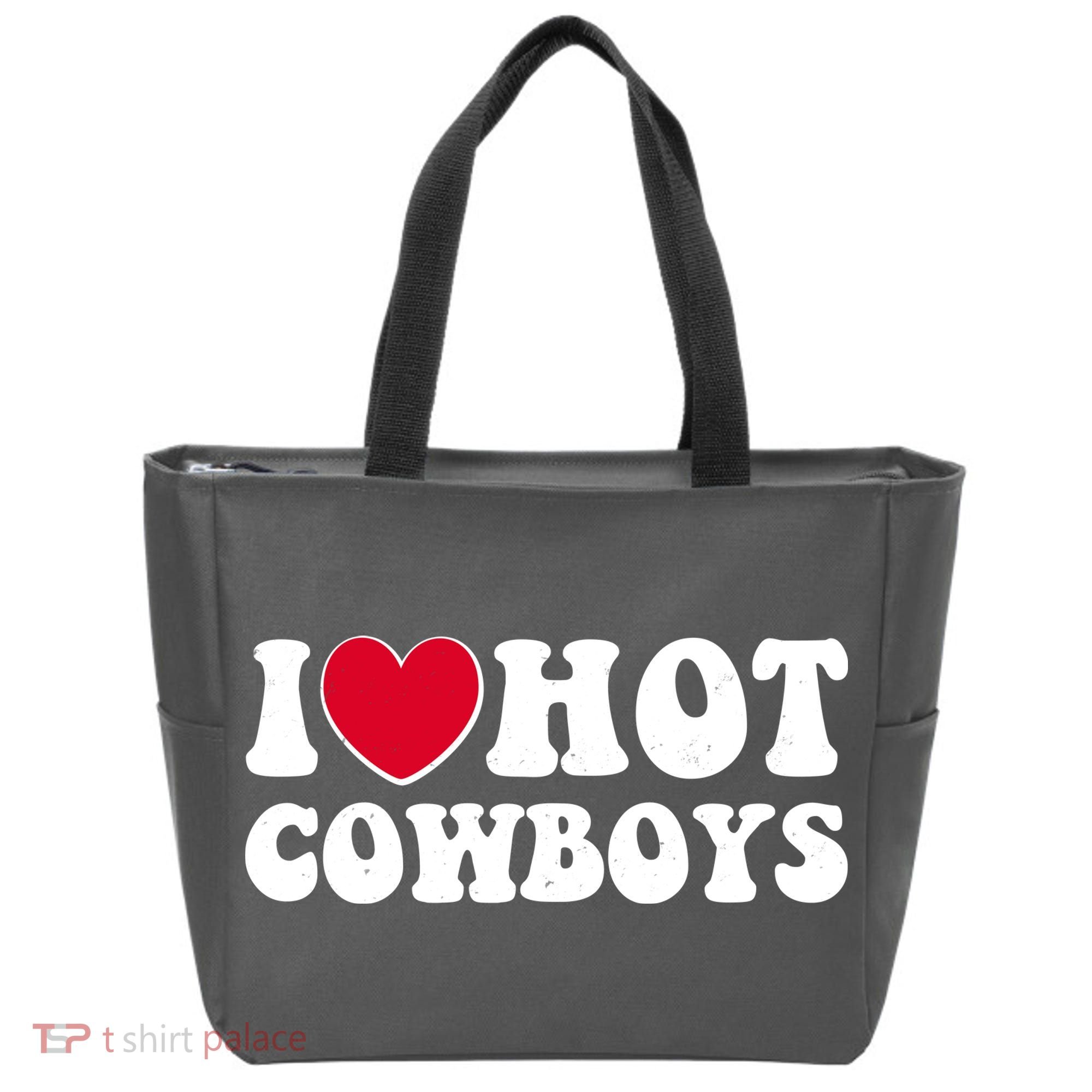 I Heart Love Hot Cowboys Tote Bag