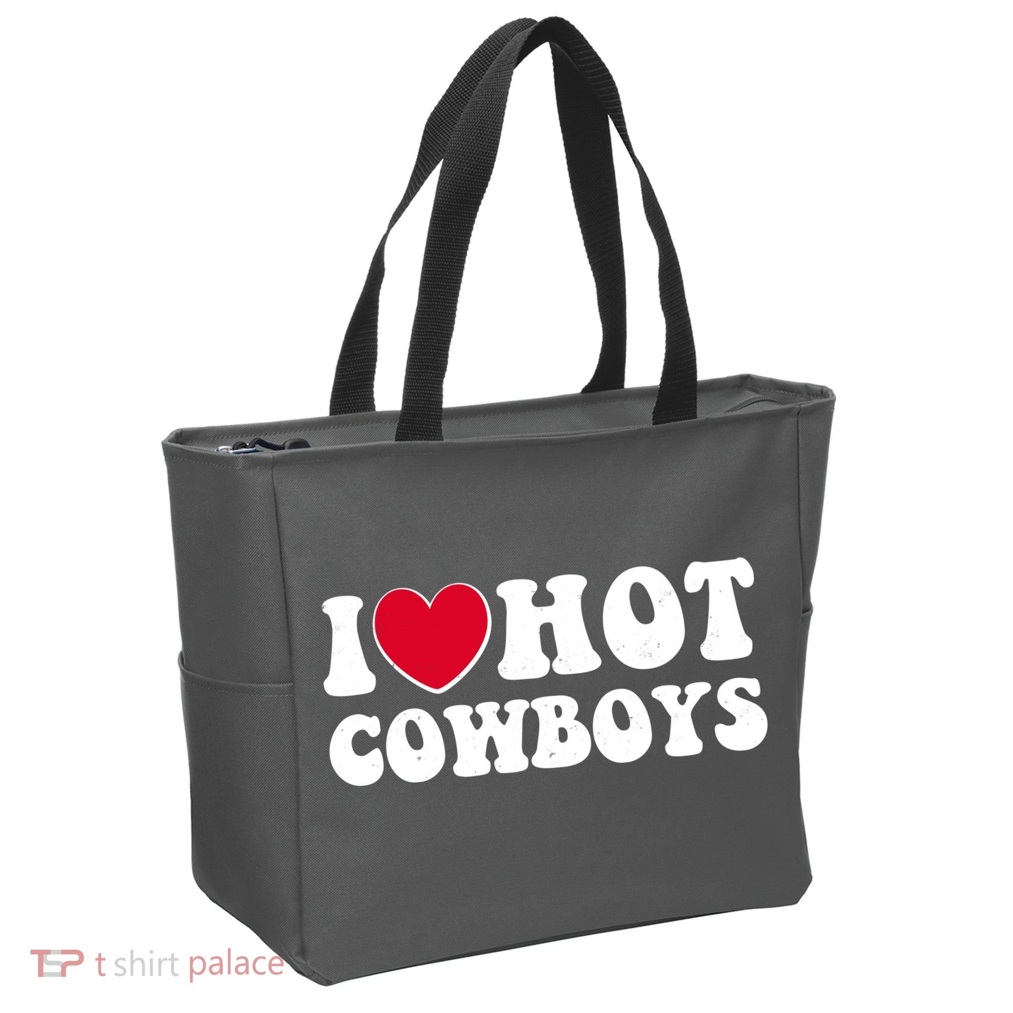 I Heart Love Hot Cowboys Tote Bag
