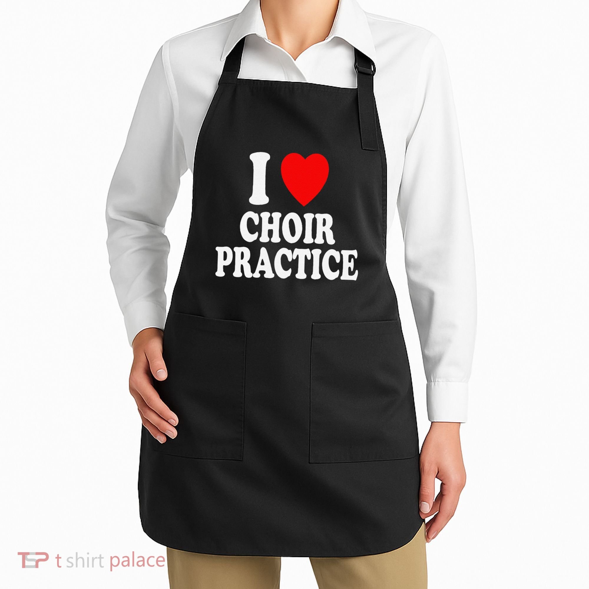 I Heart (Love) Choir Practice Singing Chorus Apron