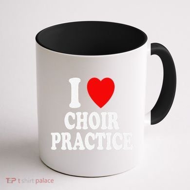 I Heart (Love) Choir Practice Singing Chorus Coffee Mug back