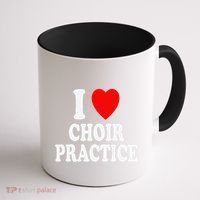 I Heart (Love) Choir Practice Singing Chorus Coffee Mug thumb 1