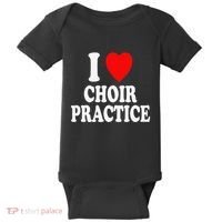 I Heart (Love) Choir Practice Singing Chorus Baby Bodysuit thumb 0