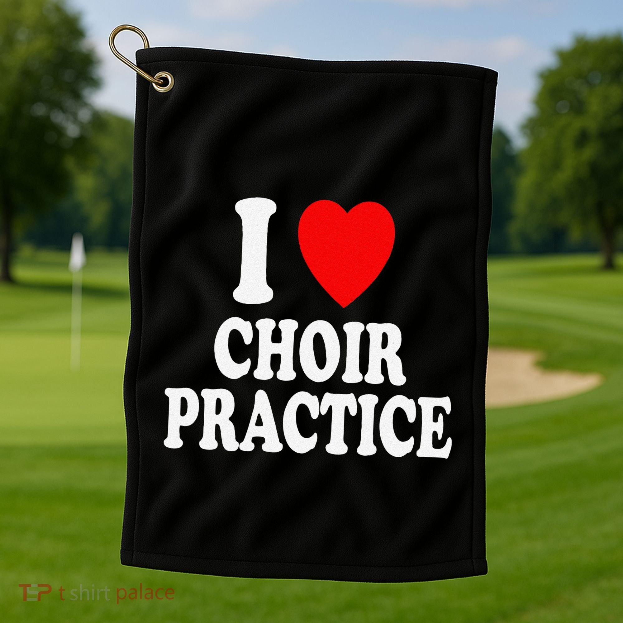 I Heart (Love) Choir Practice Singing Chorus Golf Towel