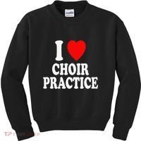 I Heart (Love) Choir Practice Singing Chorus Kids Sweatshirt thumb 0