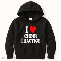 I Heart (Love) Choir Practice Singing Chorus Kids Hoodie thumb 0