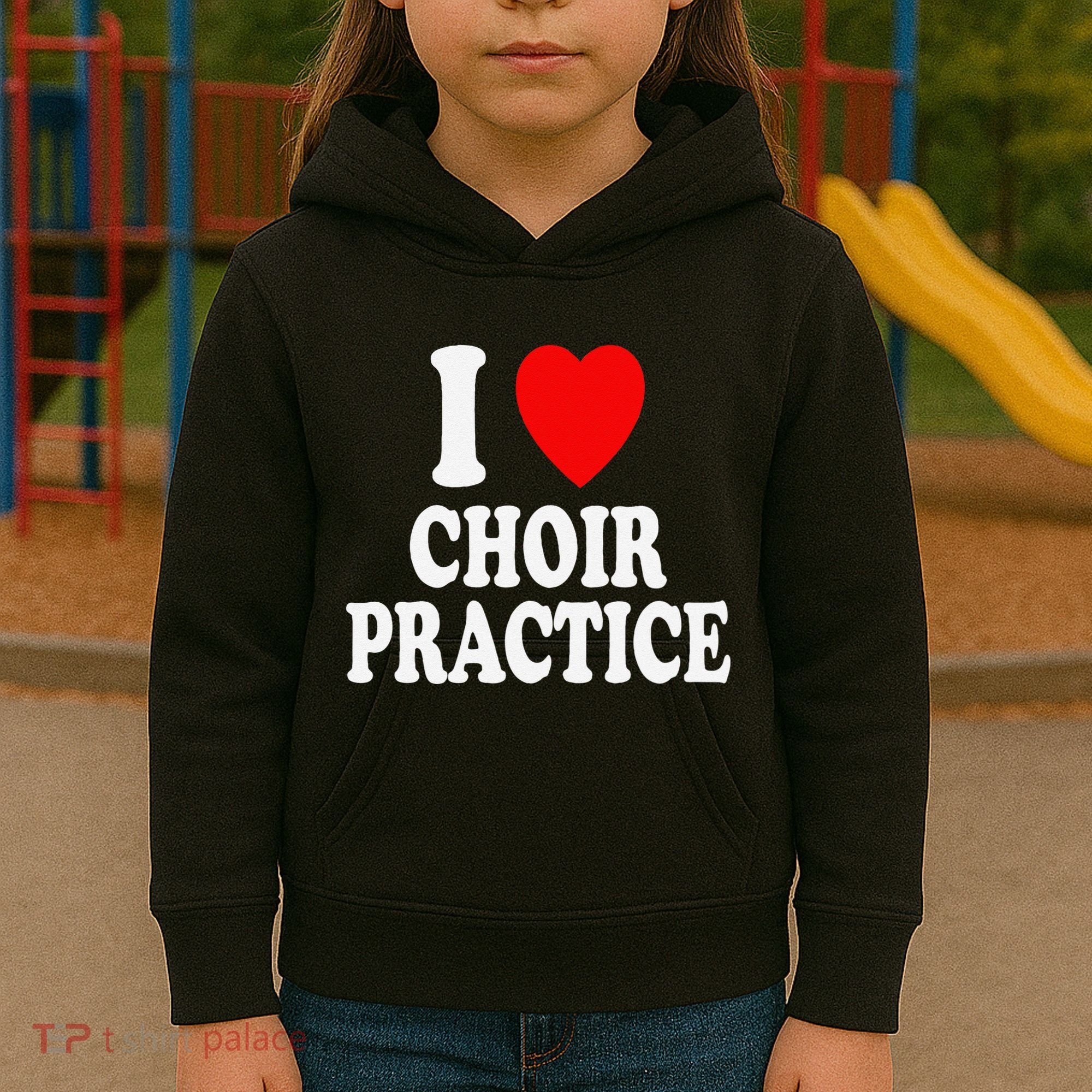 I Heart (Love) Choir Practice Singing Chorus Kids Hoodie