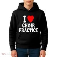 I Heart (Love) Choir Practice Singing Chorus Kids Hoodie thumb 4