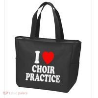 I Heart (Love) Choir Practice Singing Chorus Tote Bag thumb 3