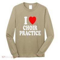 I Heart (Love) Choir Practice Singing Chorus Long Sleeve Shirt thumb 0