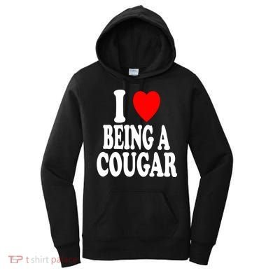 I Heart (Love) Being A Cougar Hot Older Gift Women's Hoodie
