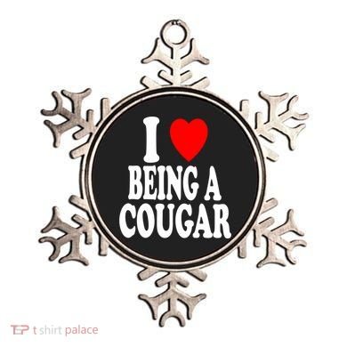 I Heart (Love) Being A Cougar Hot Older Gift Ornament