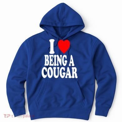 I Heart (Love) Being A Cougar Hot Older Gift Hoodie