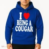I Heart (Love) Being A Cougar Hot Older Gift Hoodie thumb 2