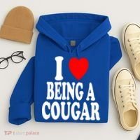 I Heart (Love) Being A Cougar Hot Older Gift Hoodie thumb 4