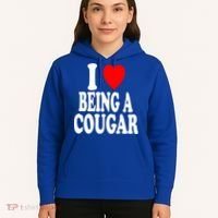 I Heart (Love) Being A Cougar Hot Older Gift Hoodie thumb 5