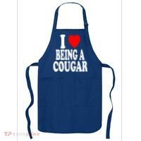 I Heart (Love) Being A Cougar Hot Older Gift Apron thumb 0